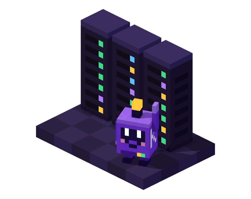 Servers met de Koopjeserver-mascotte